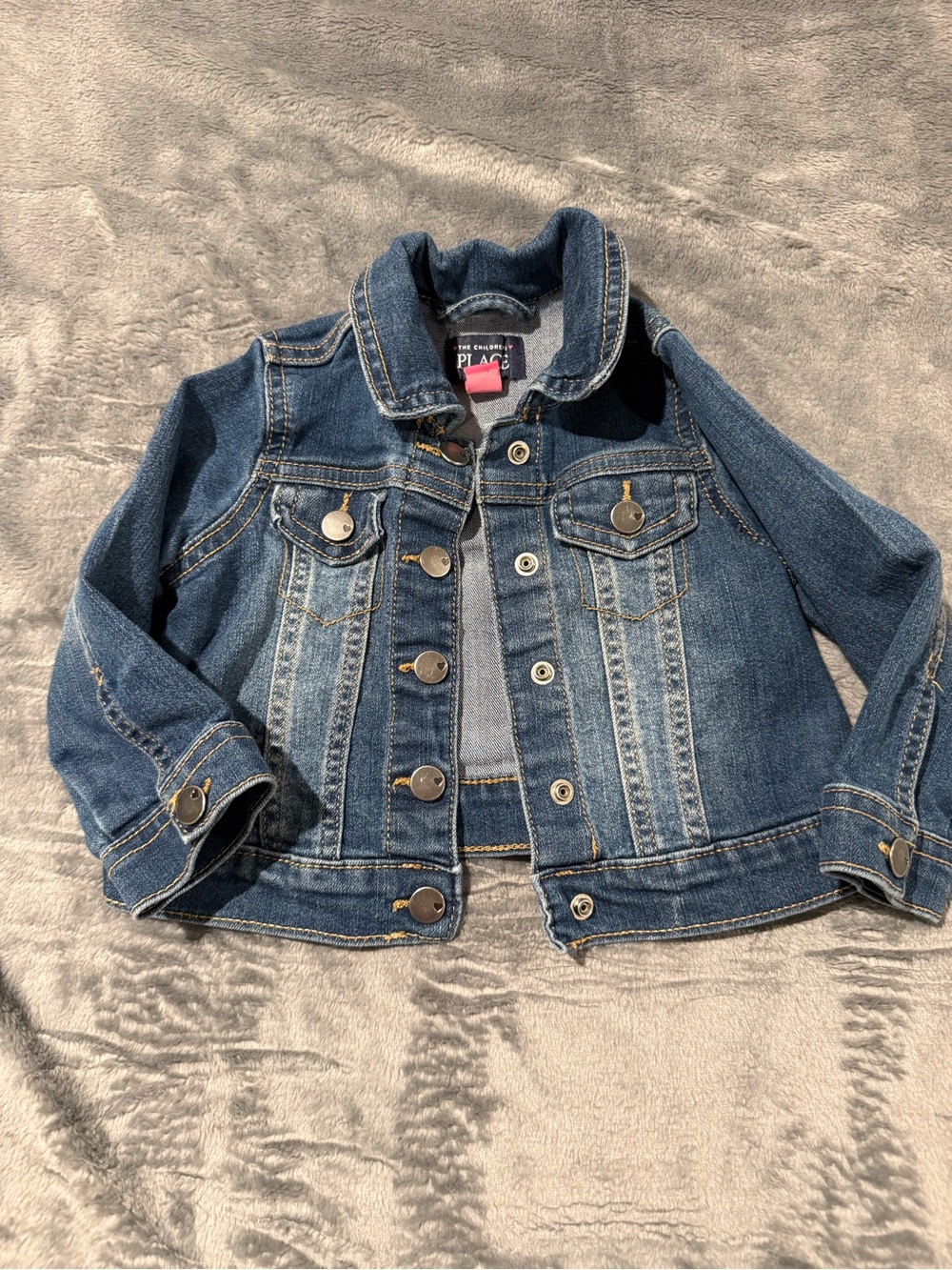 The Children's Place Girls' Blue Denim Jacket 18-24m
